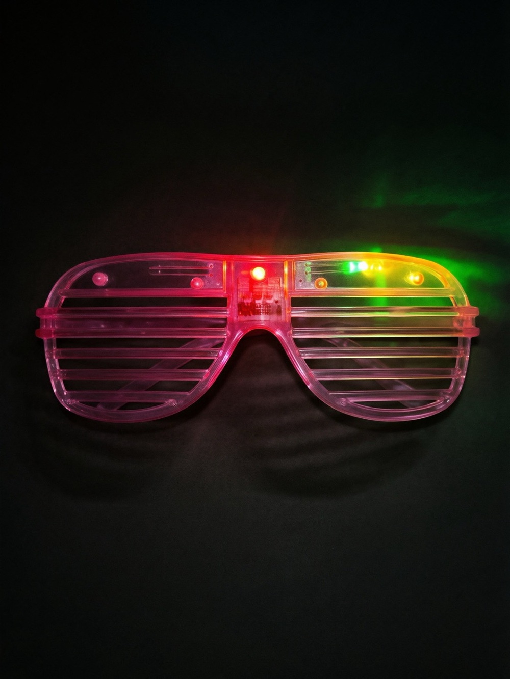 LED Light-Up Shutter Shades Sunglasses - Pink